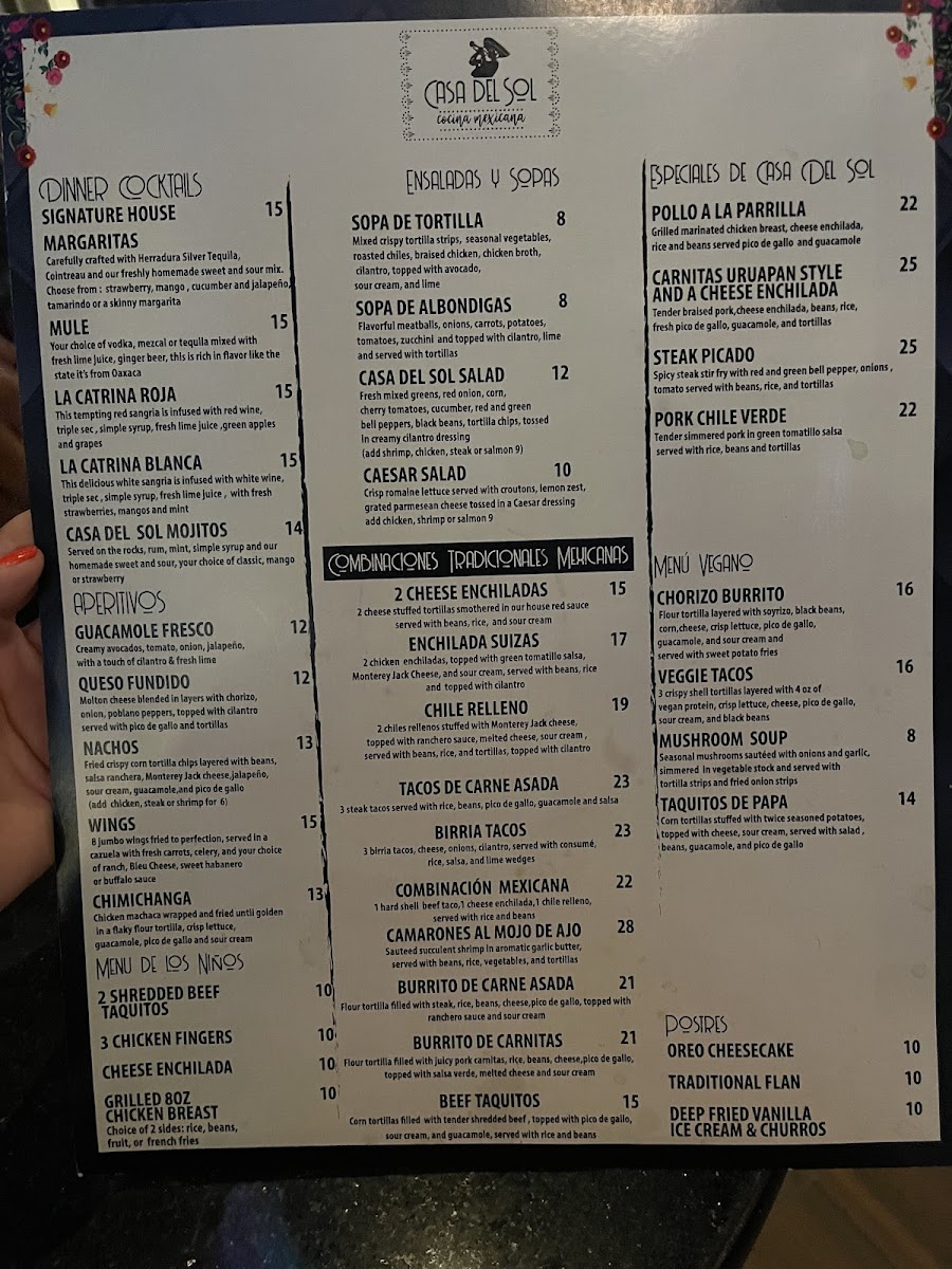 Menu Casa Del Sol Cocina Mexicana-4